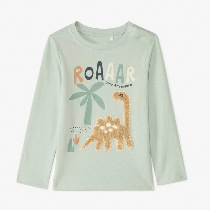 T-shirt manches longues motif dino pour bébé garçon 