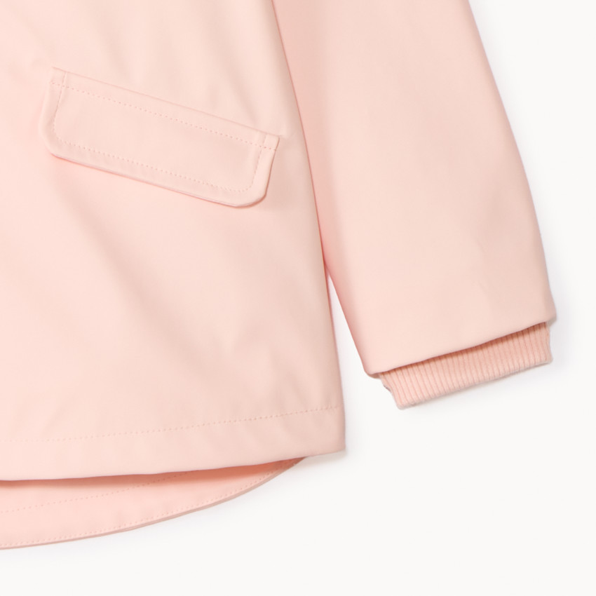 Parka gomme unie à capuche pour fille 