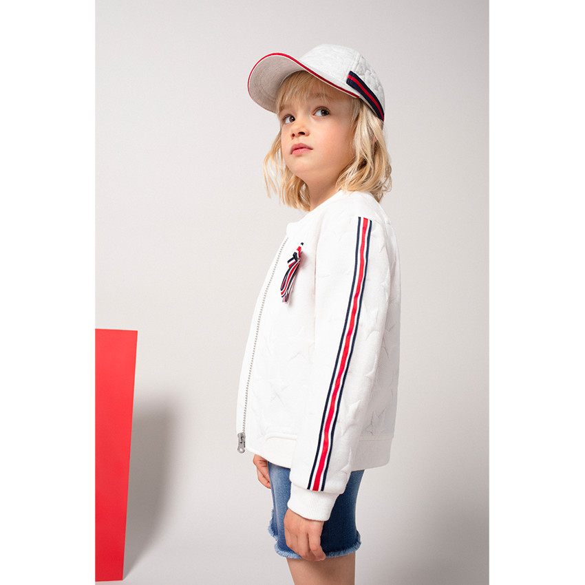 Casquette en molleton à étoiles en relief et bande contrastée 