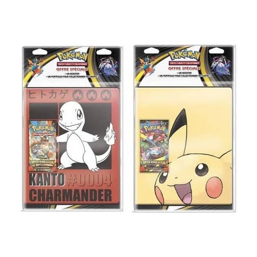 Pack portfolio + booster Pokémon Méga Évolution (modèle aléatoire) 