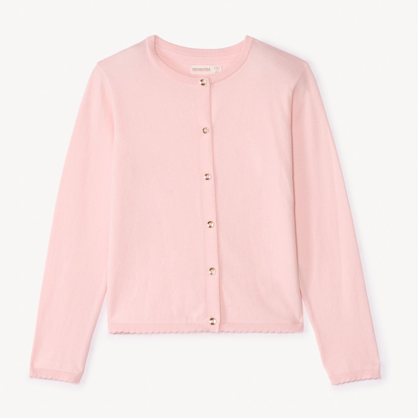 Gilet en tricot uni pour fille