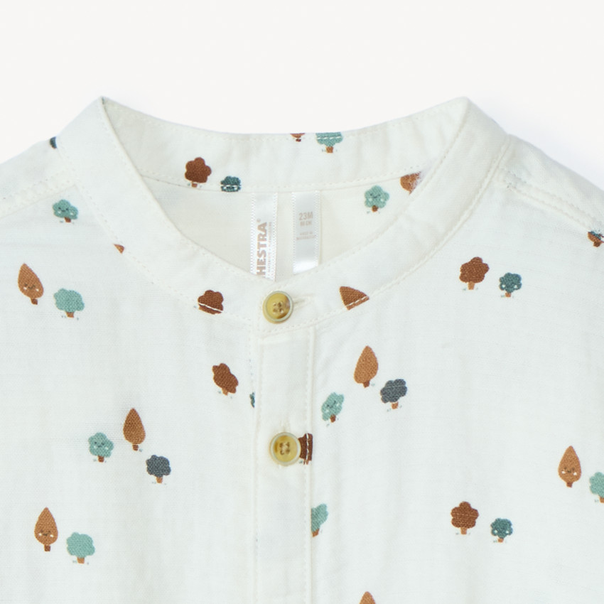 Chemise manches longues imprimé arbres pour bébé garçon 