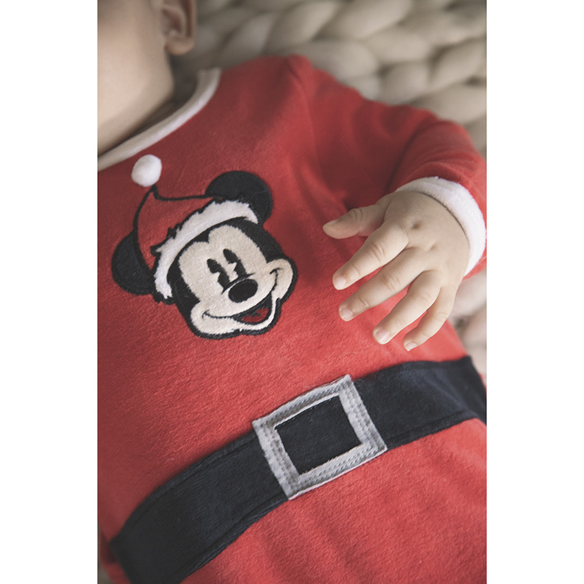 Dors-bien en velours Mickey Disney esprit Noël 