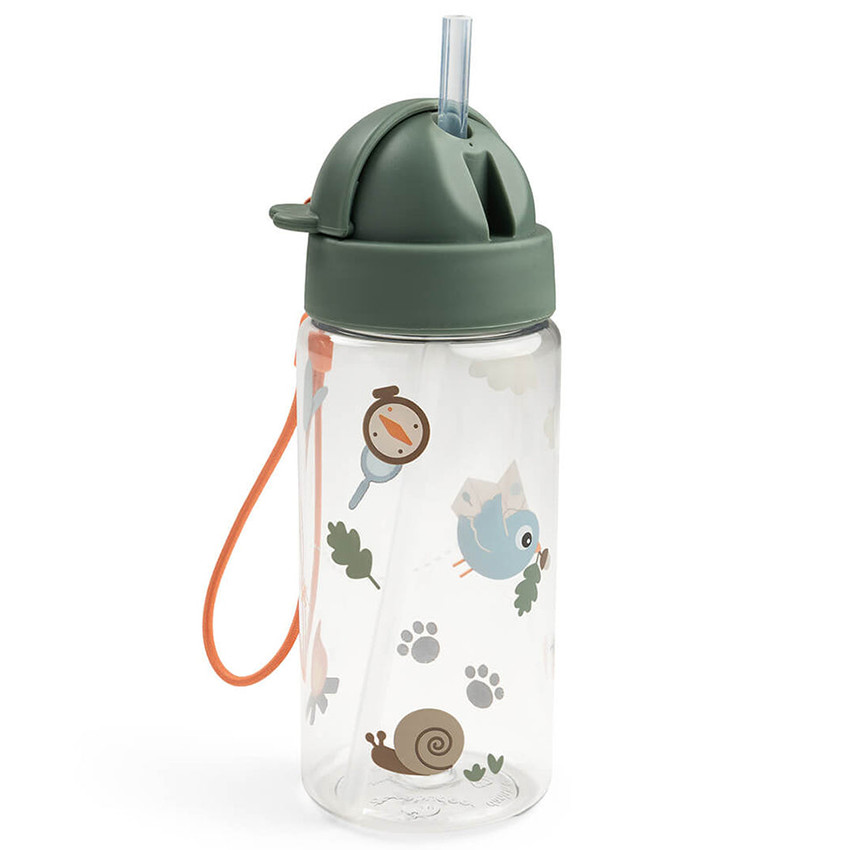 Gourde avec paille Tiny trails vert - 350ml 