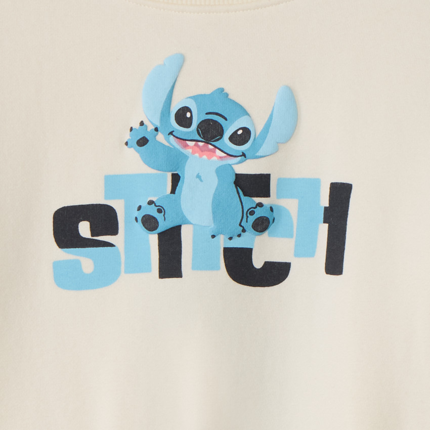 Sweat oversize effet color block Stitch Disney pour bébé garçon 