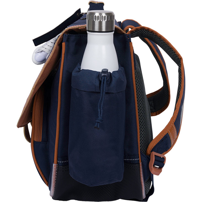 Cartable Camille avec poche pour gourde - bleu 