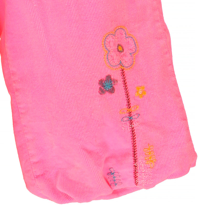 Pantalon boule en velours rose 