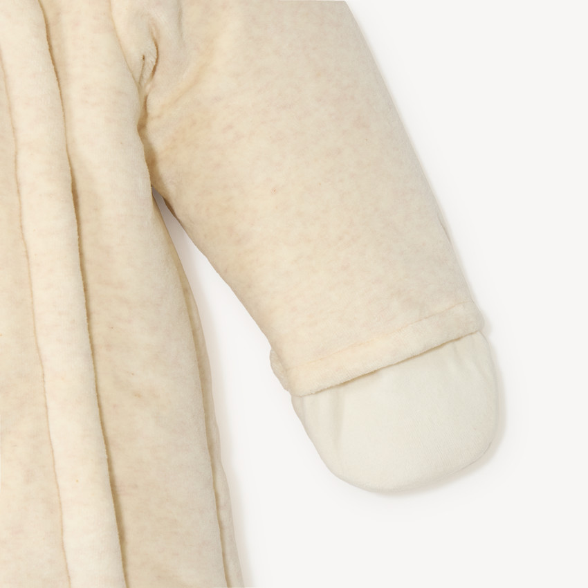 Combinaison pilote bébé en velours doublée sherpa motif tigre (finitions différentes selon l’âge) 