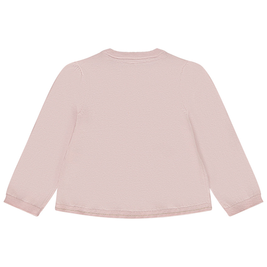 Gilet en tricot uni pour bébé fille 