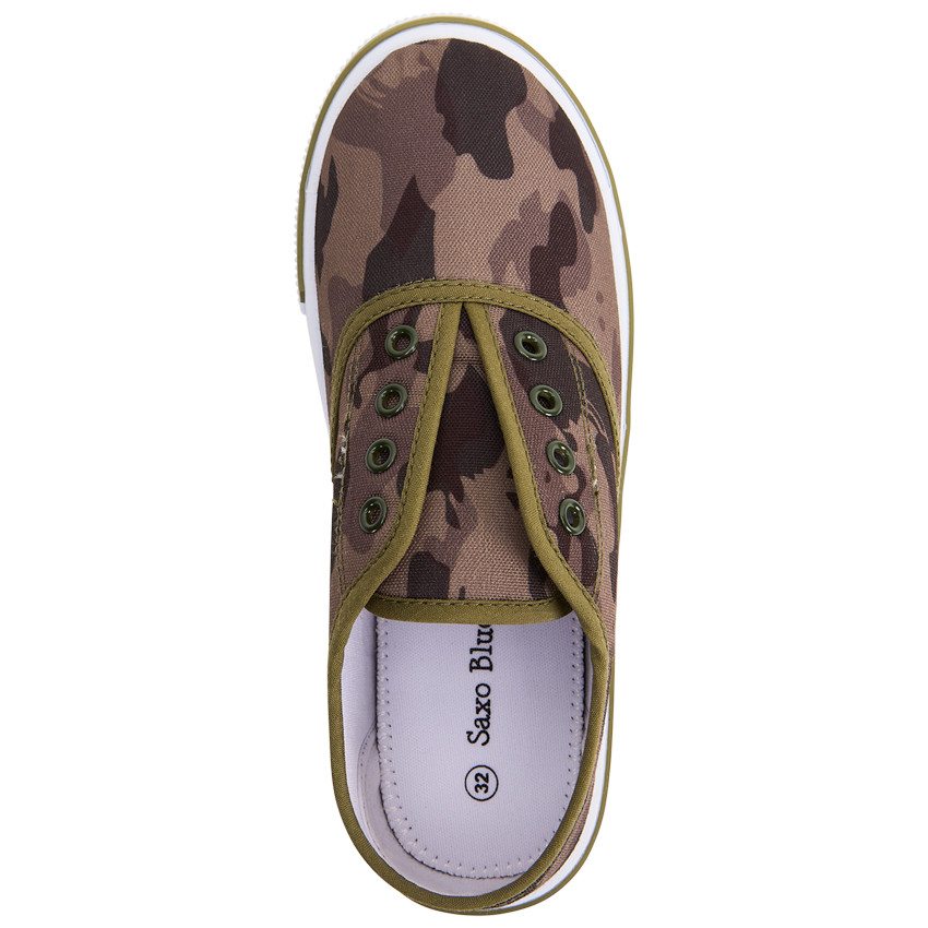 Baskets basses en toile imprimé camouflage pour garçon 