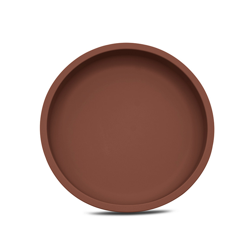 Tryco - Assiette ronde en silicone Dark Rust - Marron