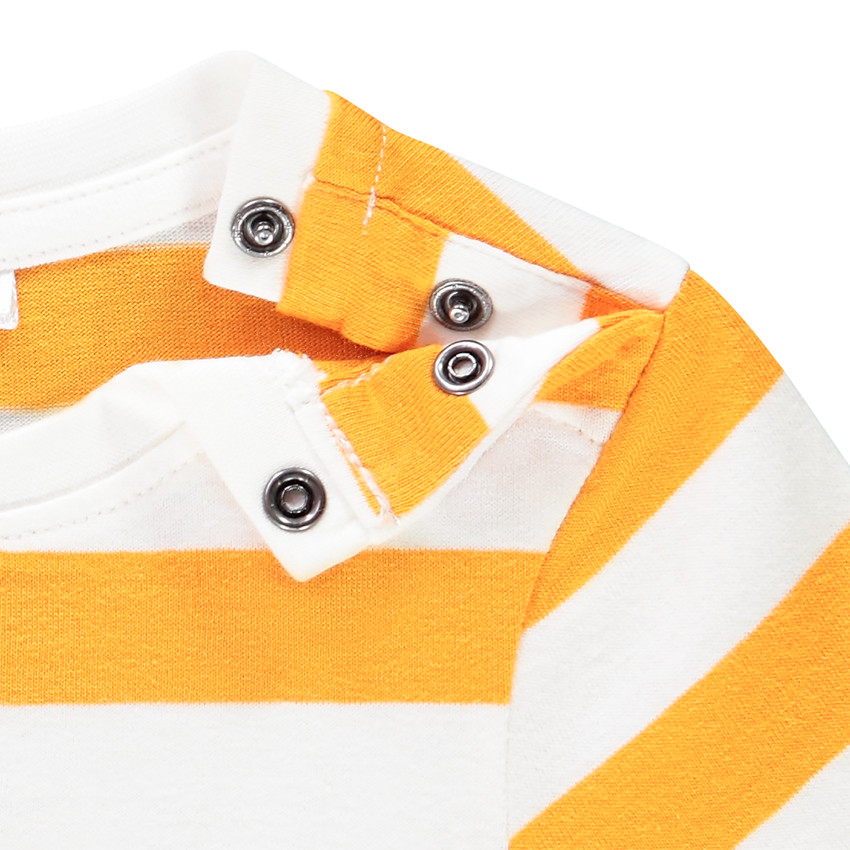 T-shirt manches courtes rayé à message pour bébé garçon 