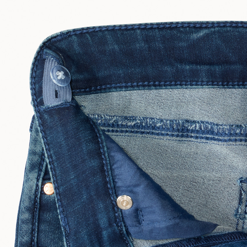 Short en jeans avec ceinture à nouée et détail en dentelles pour fille 