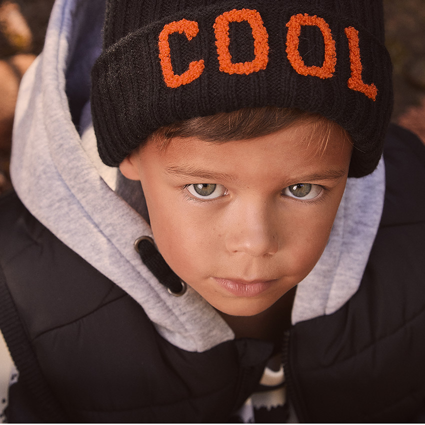 Bonnet cotele et brode Cool en bouclettes 3D pour garcon Orchestra