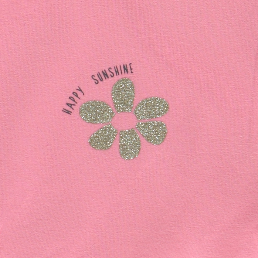 T-shirt manches courtes printé et effet noué pour fille 