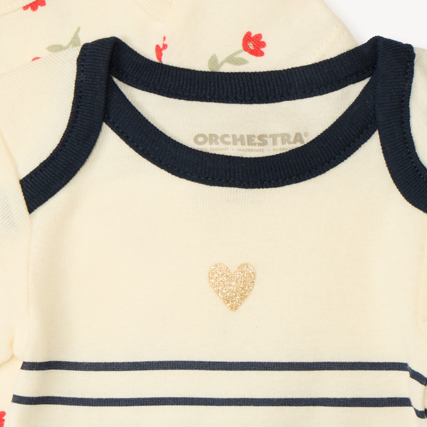 Lot de 7 bodies manches courtes fantaisie pour bébé fille 