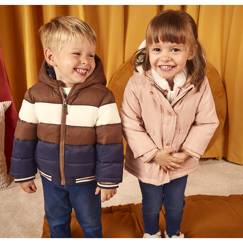 Doudoune effet color block doublee sherpa pour bebe garcon Orchestra