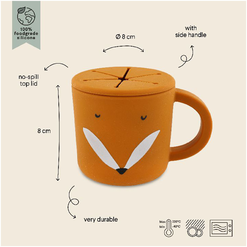 Tasse snack silicone Mr Fox 