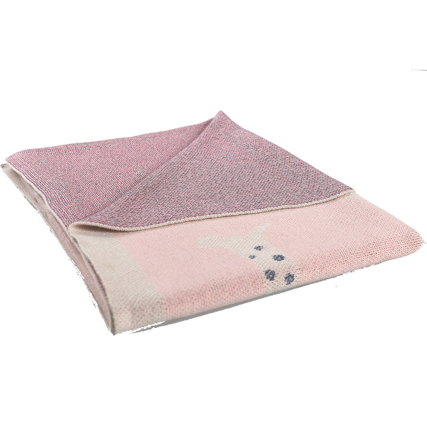 Couverture en tricot Jacquard Bio 75x100cm - Amy & Zoé 