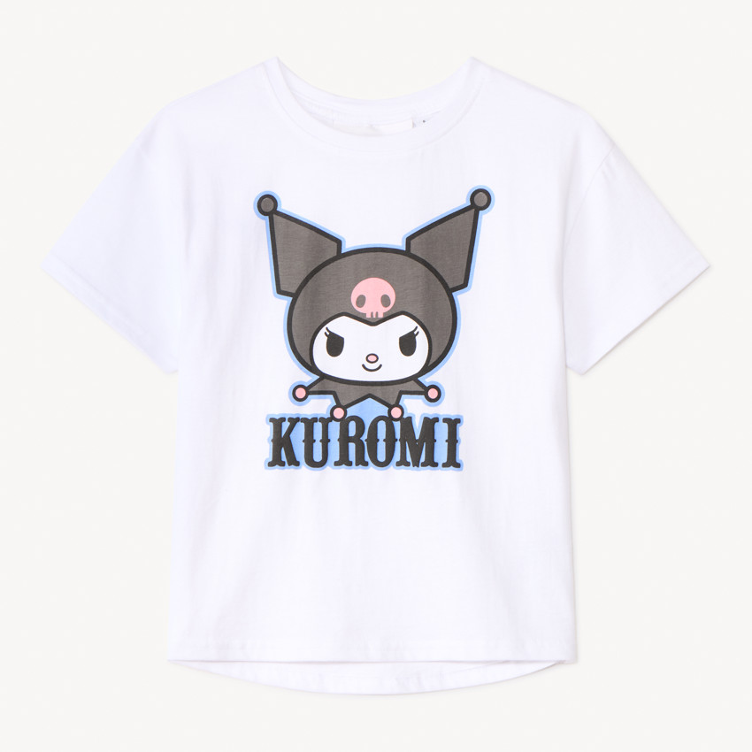 T-shirt manches courtes fantaisie Kuromi pour fille