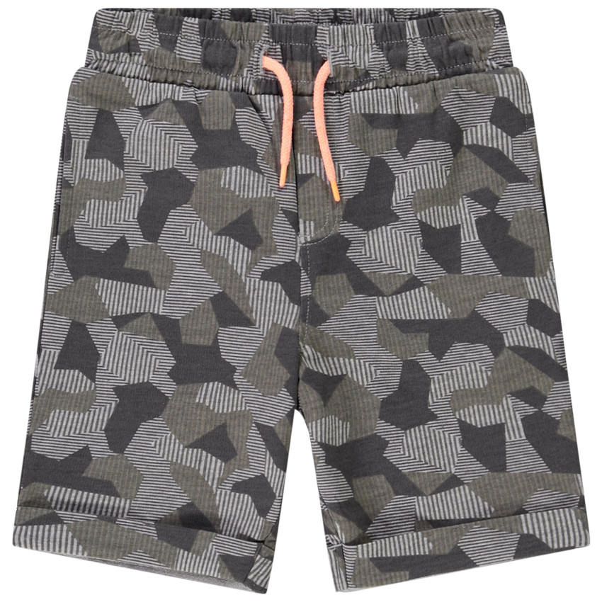 Bermuda en molleton imprimé camouflage pour garçon 