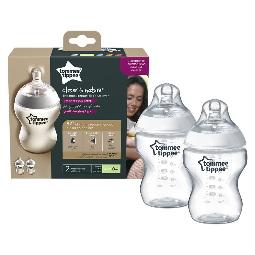 Lot de 2 biberons Closer to Nature - 260ml 