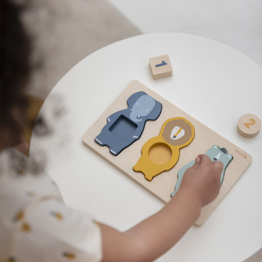 Puzzle en bois Animaux et chiffres 