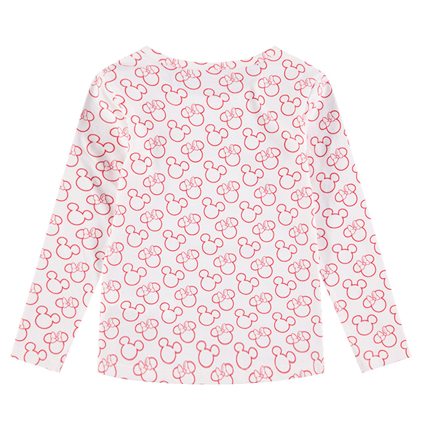 Lot de 2 tee-shirts manches longues en jersey (maillots de corps) Mickey & Minnie Disney 