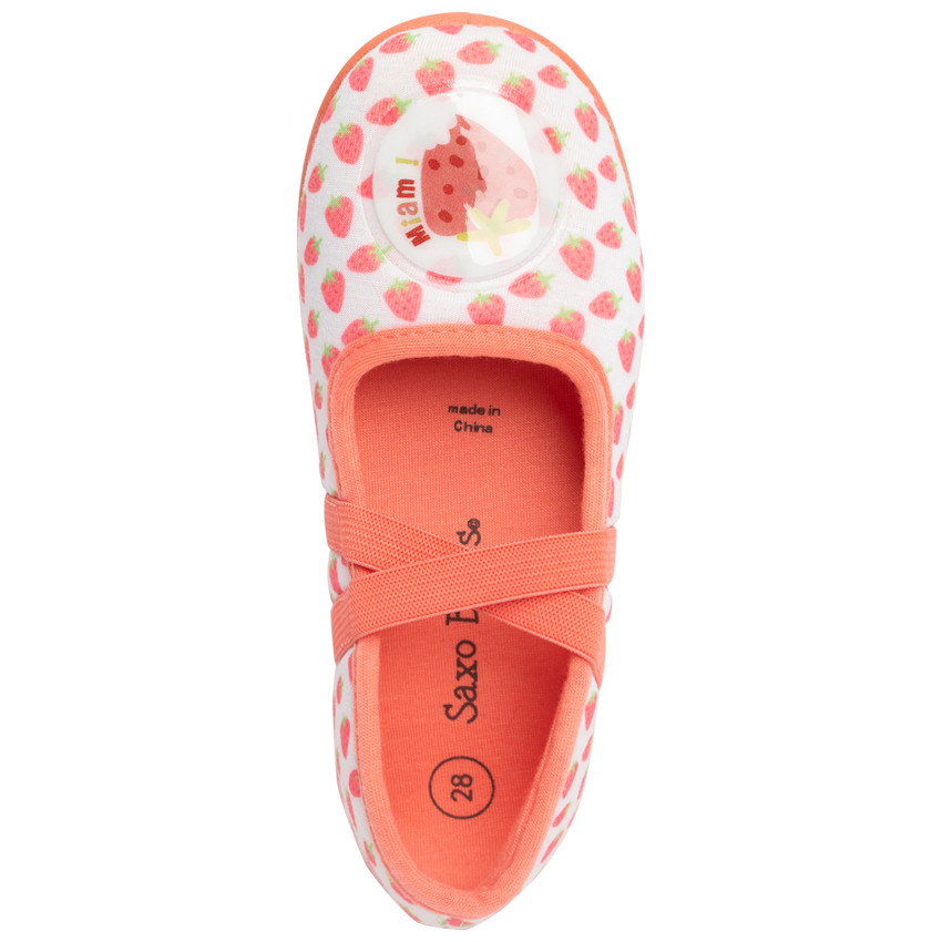 Chaussons babies imprimés fraises pour enfant fille Main Chaussons babies imprimés fraises pour enfant fille