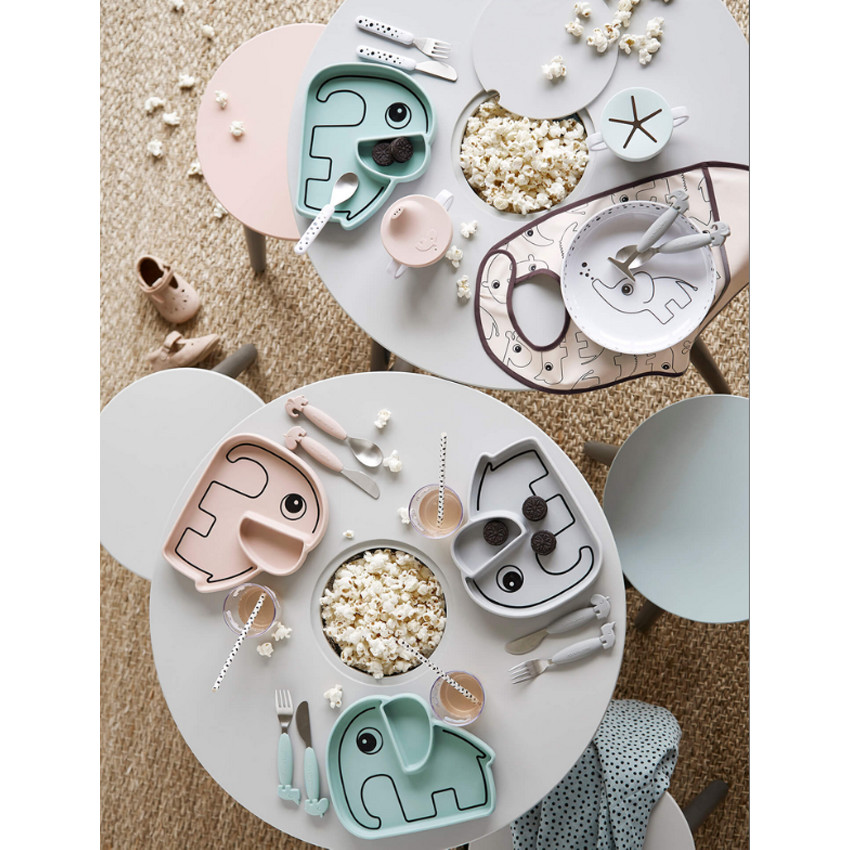 Assiette silicone ventouse - Elphée moutarde  