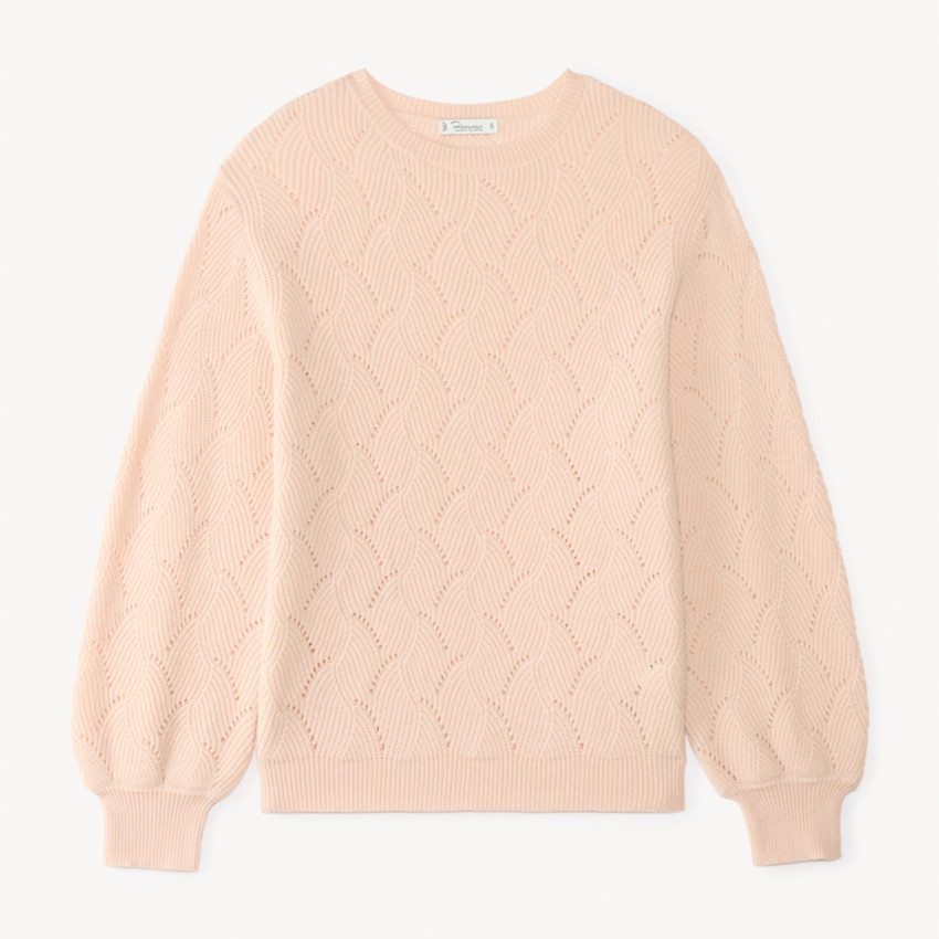 Pull manches longues en tricot torsadé pour femme