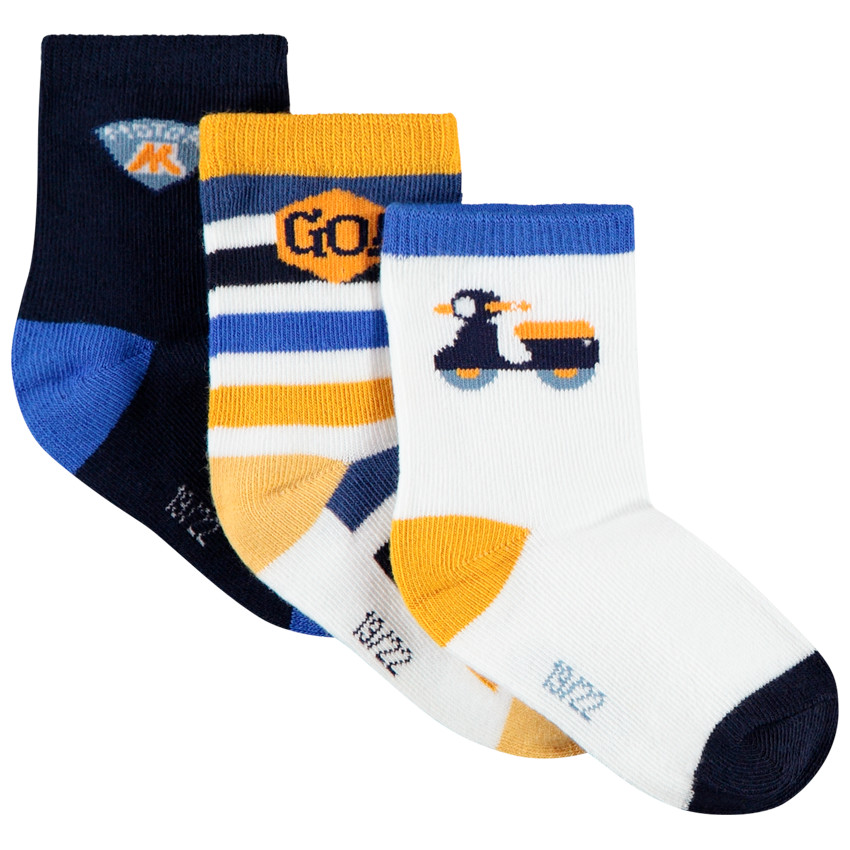 Lot de 3 paires de chaussettes assorties à motifs jacquard  