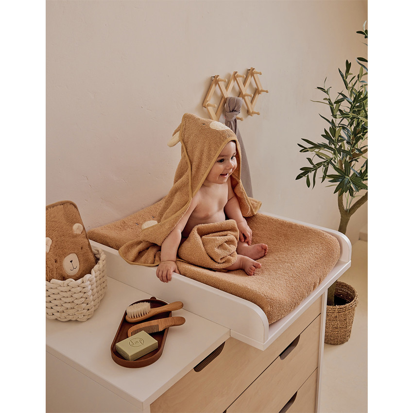 Matelas à langer avec housse éponge Beige 