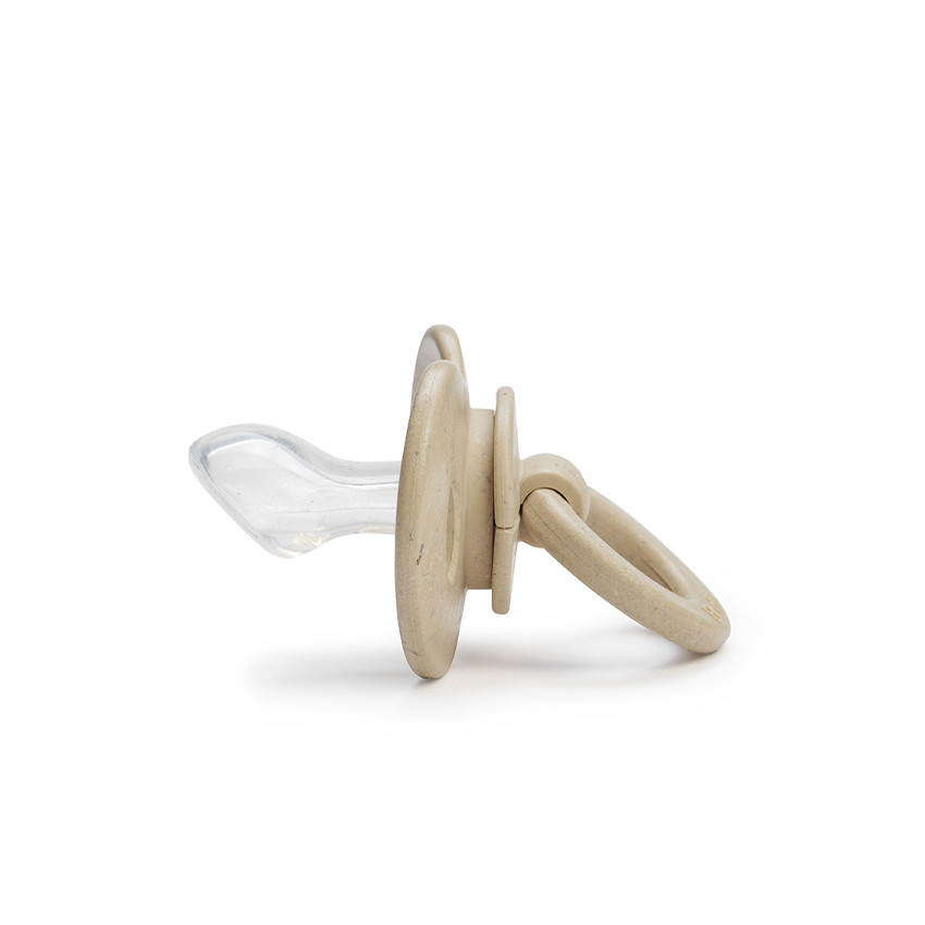 Sucette orthodontique silicone et bambou 3M+ khaki 