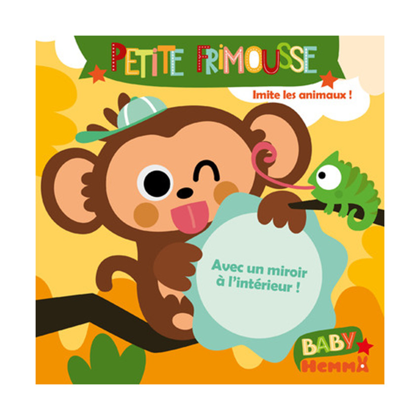 Livre avec miroir Petite frimousse | Imite les animaux ! 