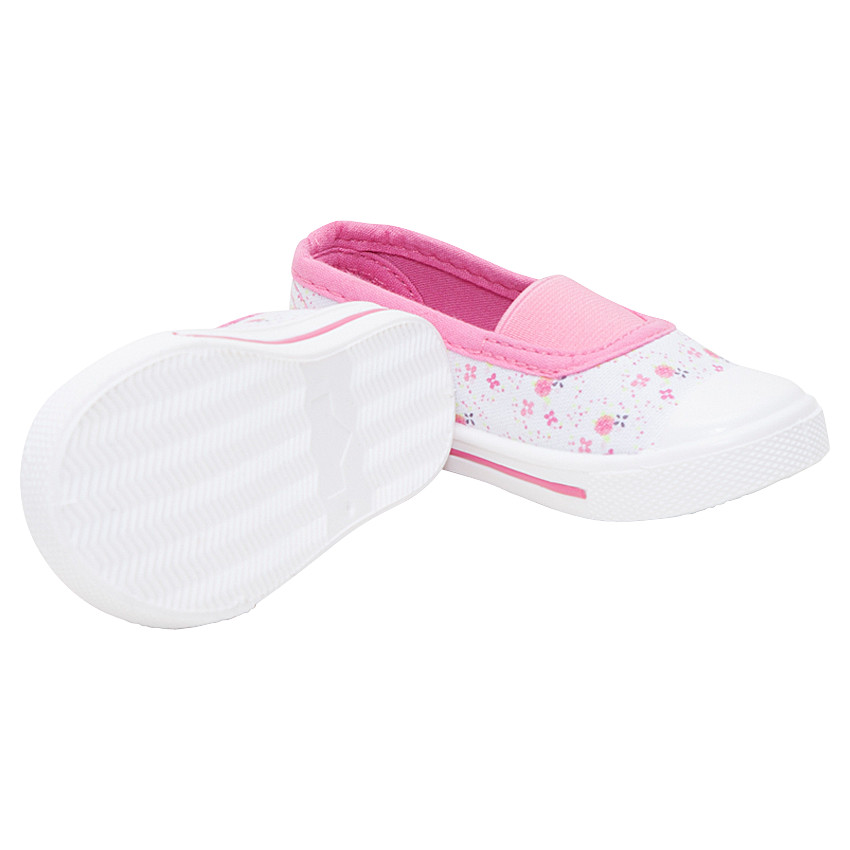 Baskets basses en toile style ballerines avec élastique du 24 au 29 