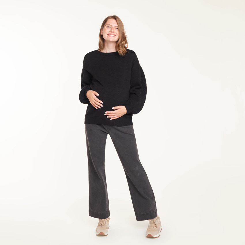 Pull maternité manches bouffantes fantaisie 