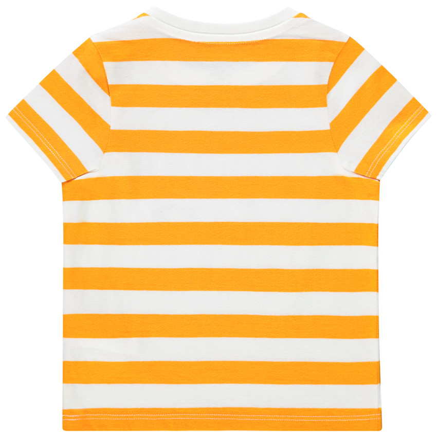 T-shirt manches courtes rayé à message pour bébé garçon 