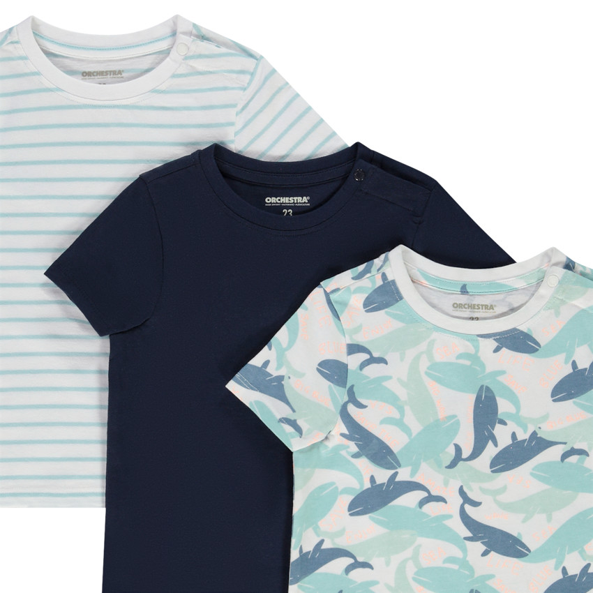Lot de 3 t-shirts en jersey pour bébé garçon 