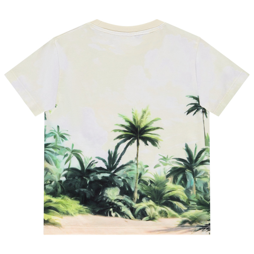 T-shirt manches courtes effet tie & dye motifs tropicaux pour garçon 