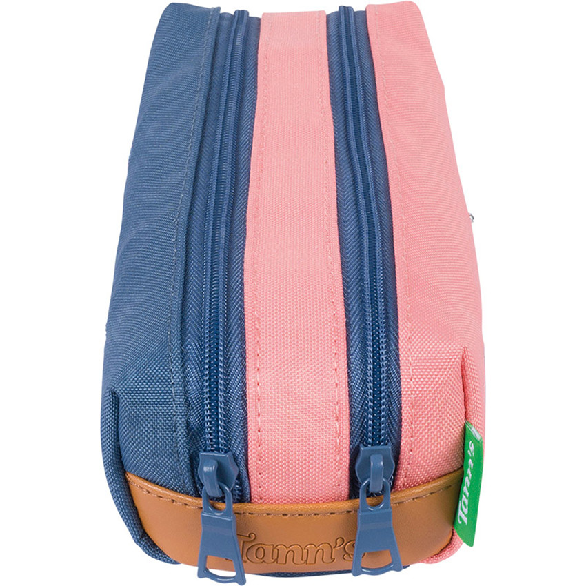 Trousse double "Les Fantaisies Jane" - Corail/Bleu 