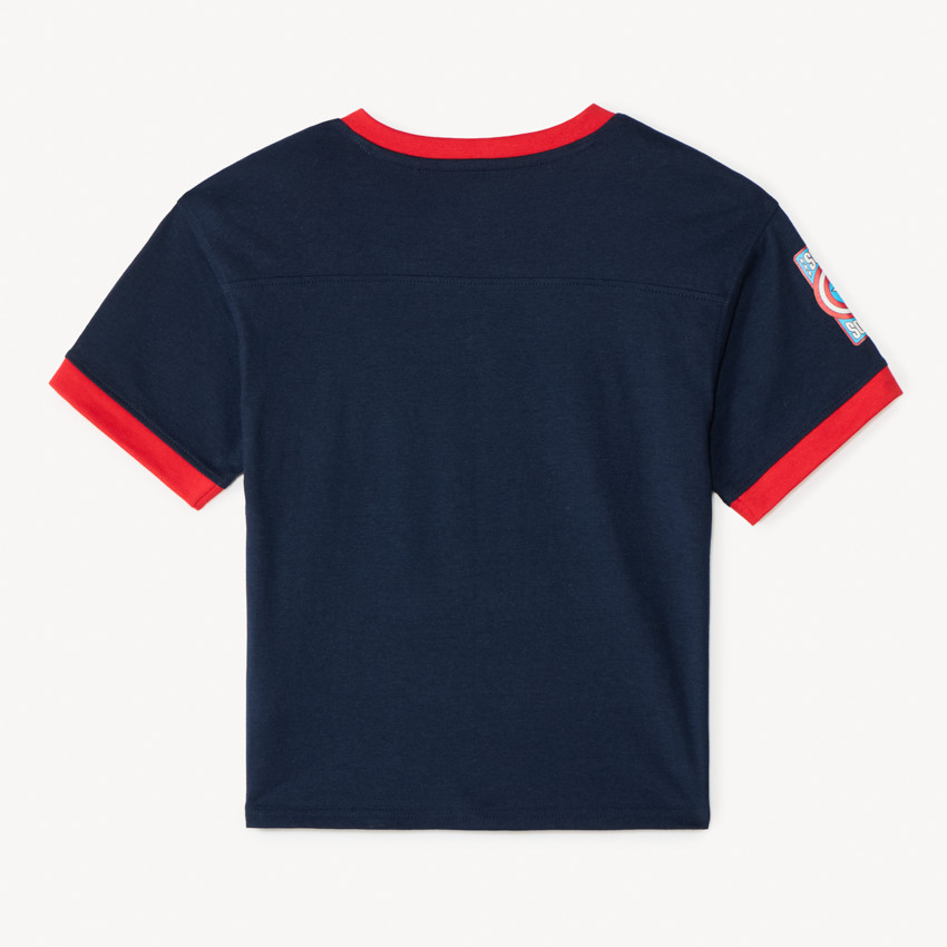 T-shirt manches courtes en jersey Captain America Marvel pour garçon 