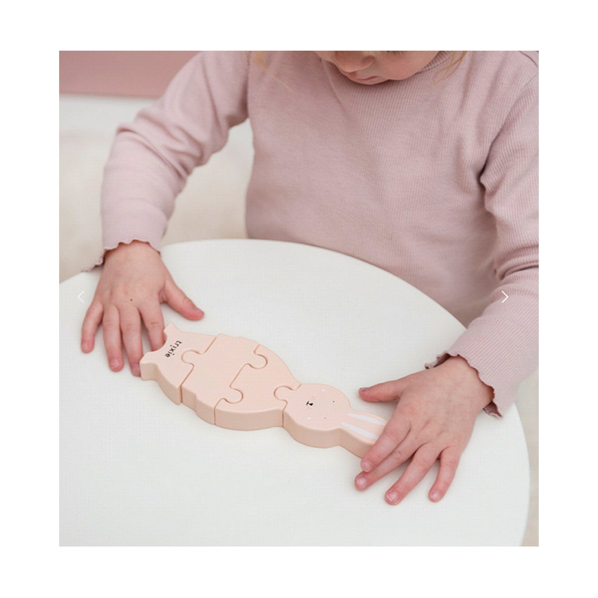 Puzzle formes animaux en bois - Mrs Rabbit 