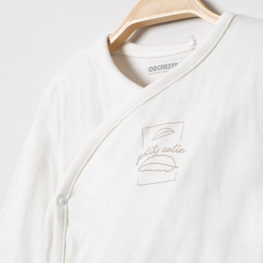 Ensemble haut pressionné et pantalon en coton pour bébé fille 