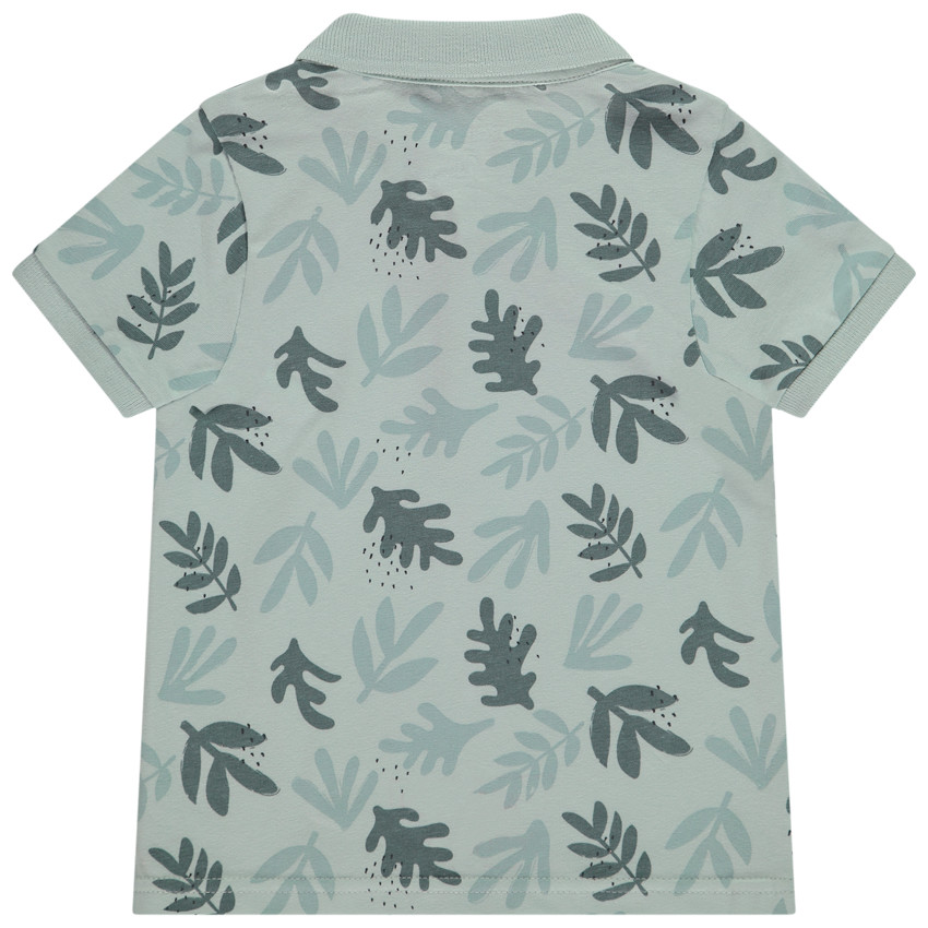 Polo manches courtes imprimé feuillage pour bébé garçon 