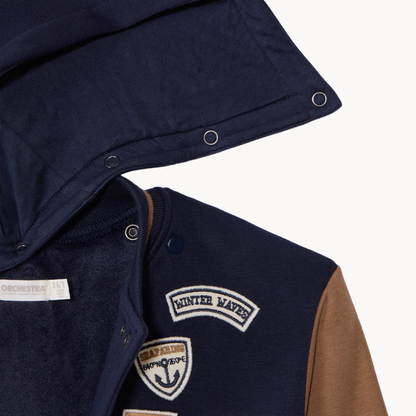 Veste à capuche et col teddy contrecollé pour garçon  