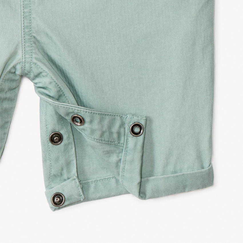 Salopette courte en toile pour bébé garçon 