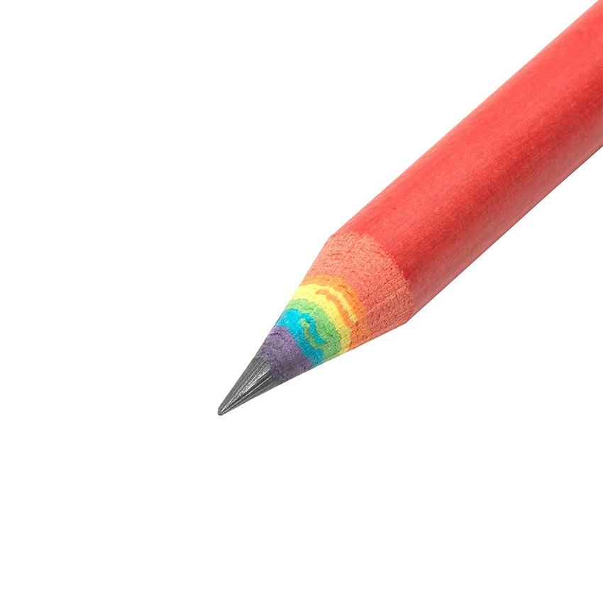 Set de 6 crayons à papier HB en papier recyclé Rainbow 