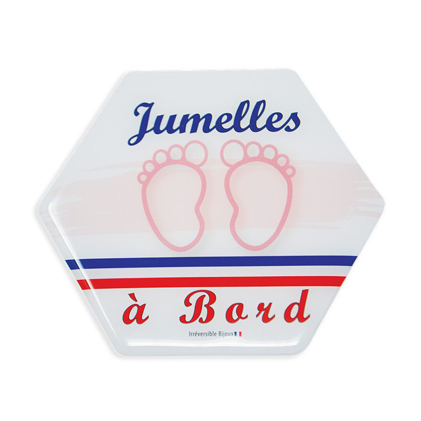 Adhésif voiture Jumelles à bord 