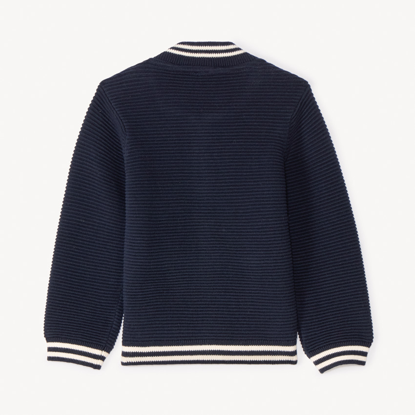 Gilet teddy en tricot fantaisie uni pour bébé garçon 